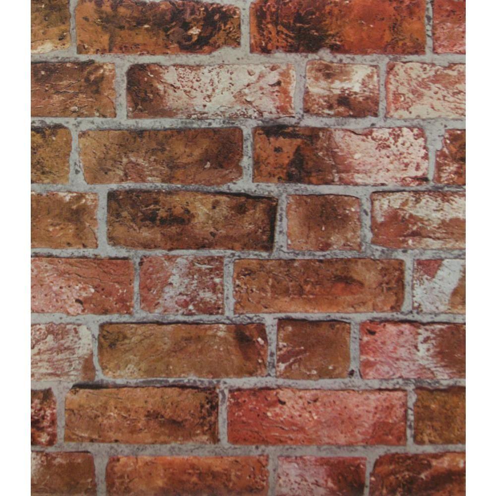 York Wallcoverings Brick Paper Strippable Roll Wallpaper Covers 56 Sq Ft He1046 The Home Depot