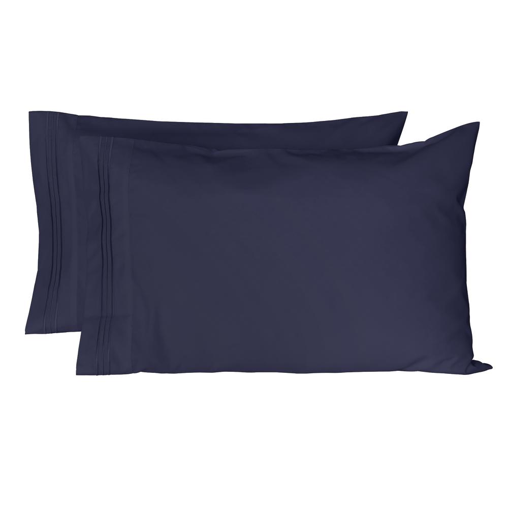 Furinno Angeland Vienne Navy Blue Microfiber Queen Pillowcase Set Of Angeland Vienne Navy Blue Microfiber Queen Pillowcase Set Of 2