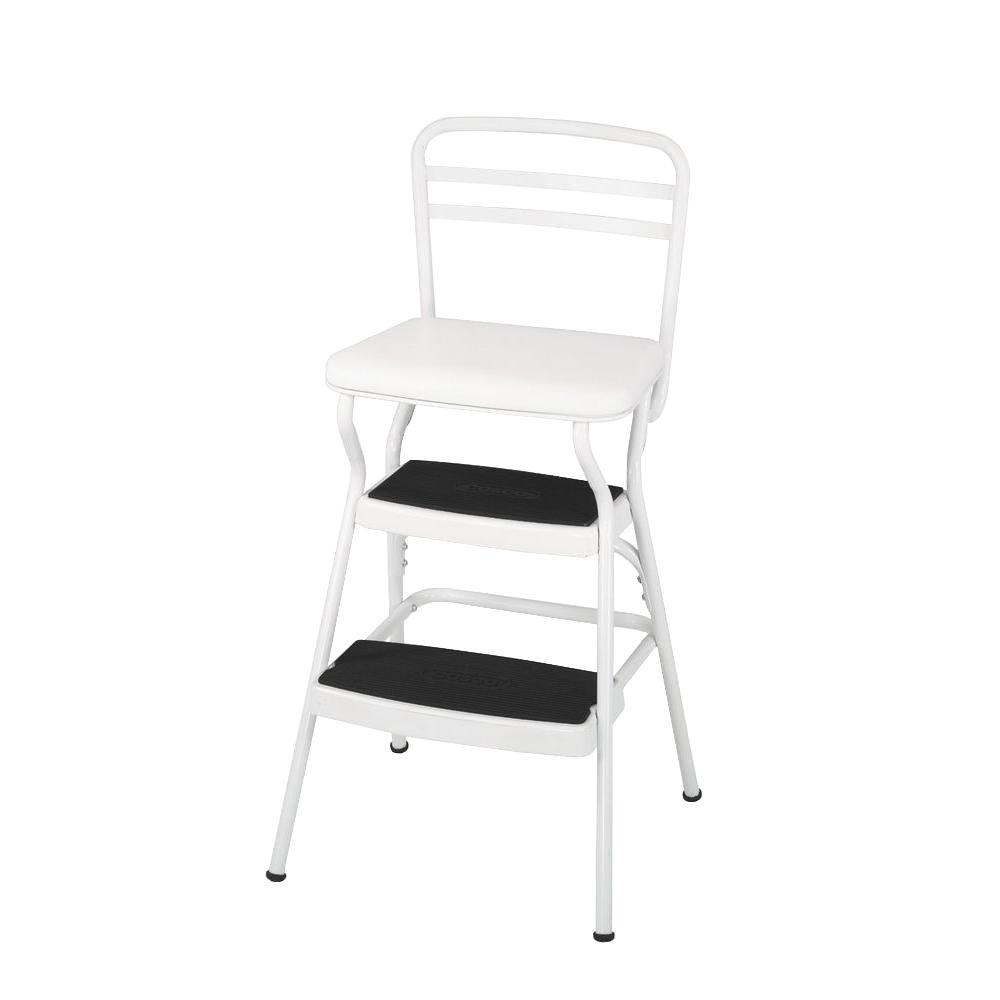Cosco 225 lb. White Not Rated Chair/Step Stool11130WHTE The Home Depot