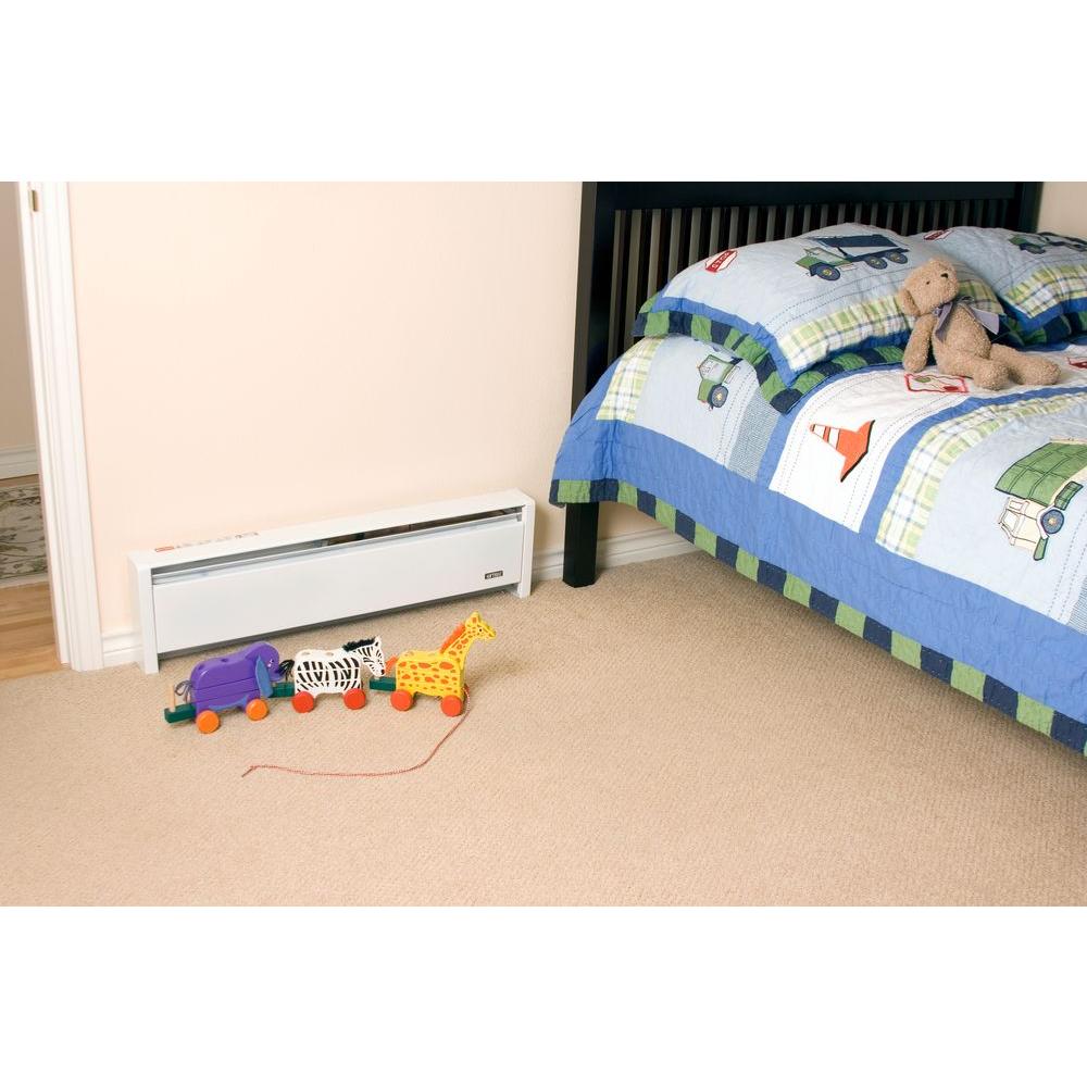 Cadet Softheat 59 In 1 000 Watt 240 Volt Hydronic Electric Baseboard Heater Left Hand Wire White