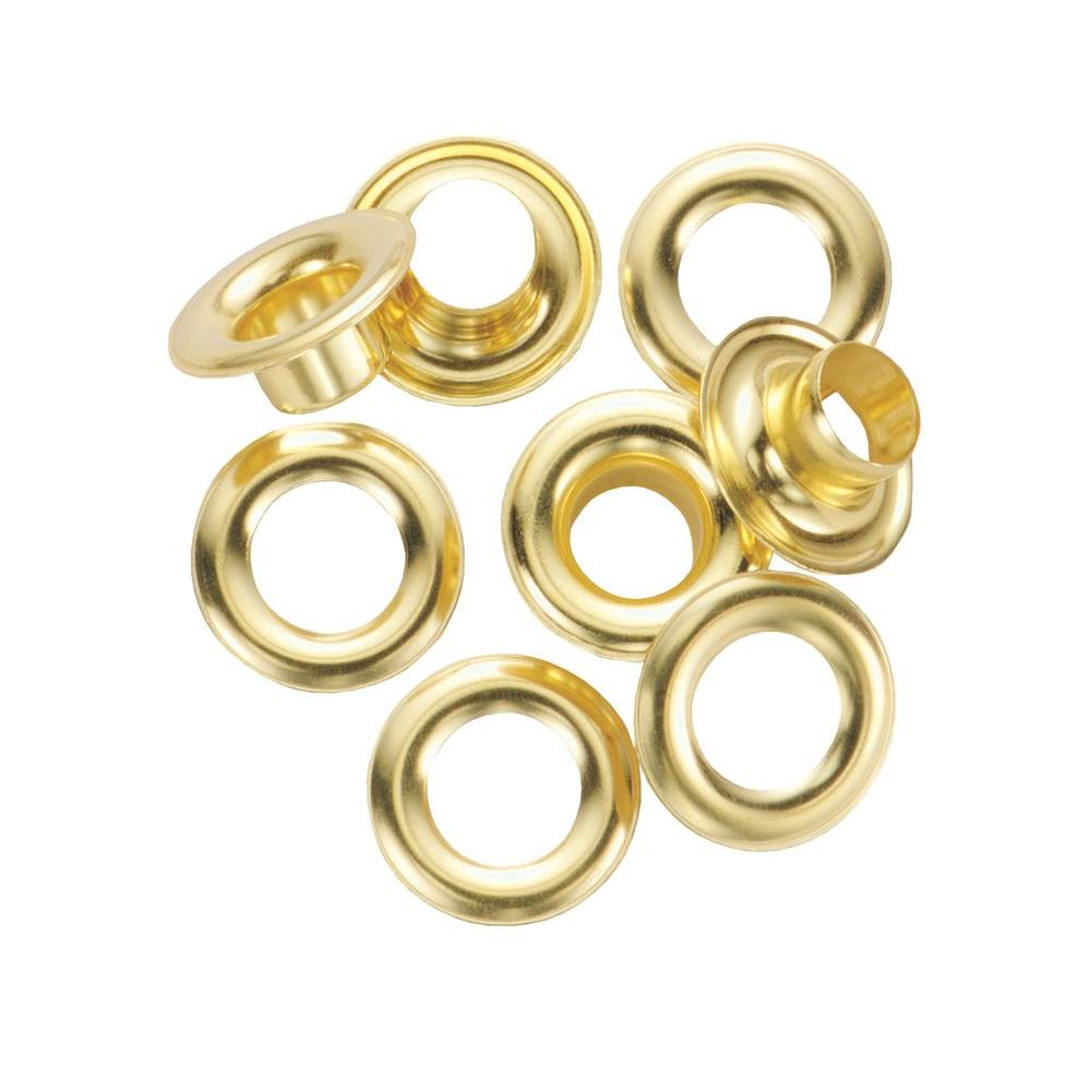 50 Pairs of Spair Brass Coated Steel Eyelets/Grommets for Tarpaulin Repair Kit 