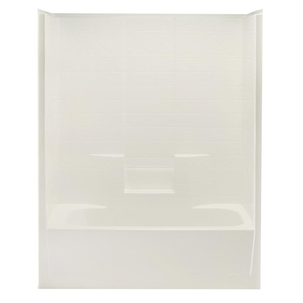 Aquatic Everyday 60 in. x 32 in. x 76 in. 1Piece Bath and Shower Kit