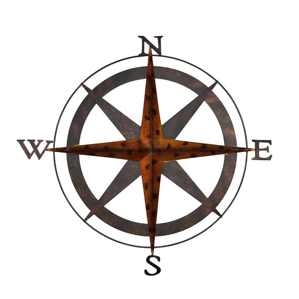 UPC 000337816374 product image for Fetco Boreas Bronze Metal Compass Wall Decor, Brown | upcitemdb.com