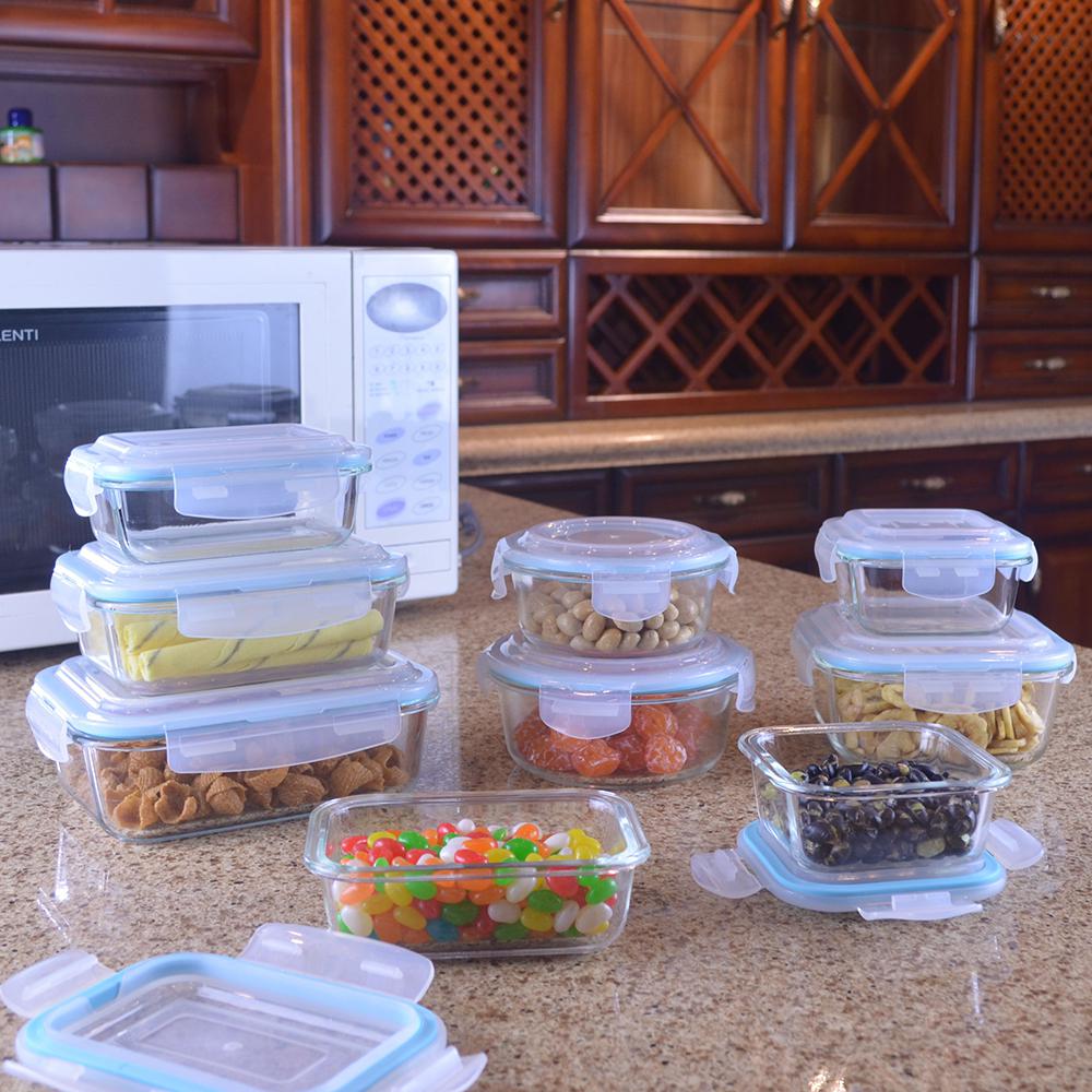 Square Borosilicate Glass Container