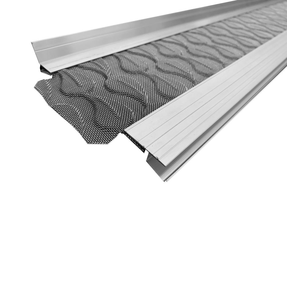 Best 1 Gutter Guards 3 Ft L X 6 In W No Drilling Snap Lock Aluminum Gutter Guard With Stainless Steel Micro Mesh 25 Piece Equals 75 Ft K6b1sl3m 75 The Home Depot
