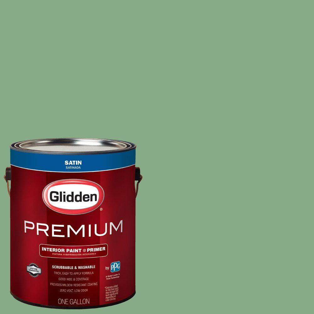 Glidden Premium 1 Gal Hdgg60u Cultural Garden Green Satin Interior Hdgg60u Cultural Garden Green Satin Interior Paint With Primer