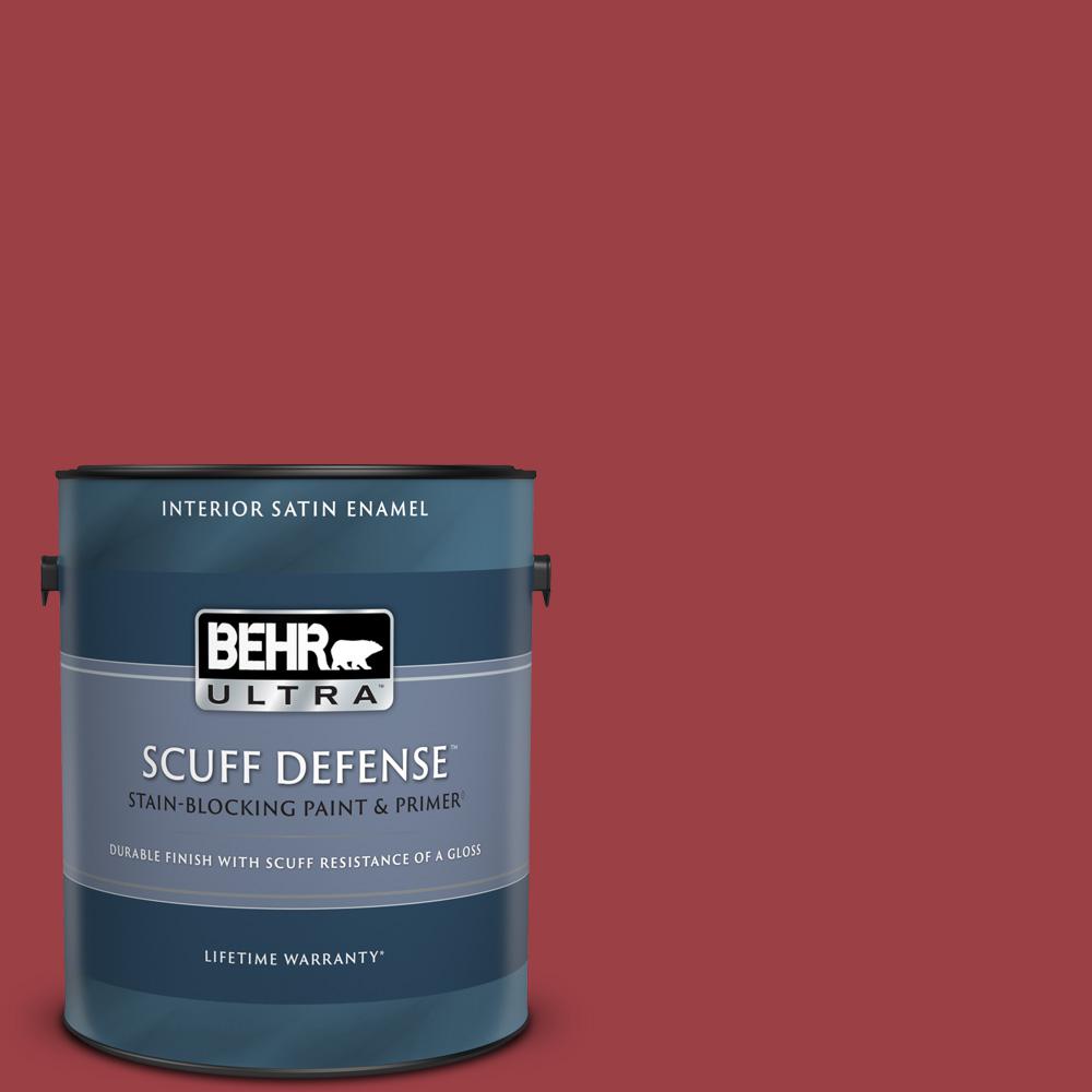 BEHR ULTRA 1 gal. QE06 Reddest Red Extra Durable Satin Enamel