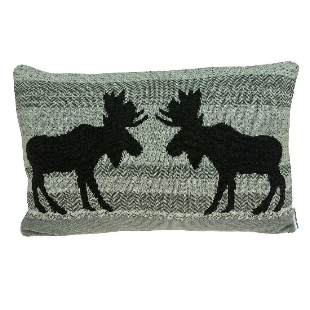 Homeroots Jordan 16 In Gray Animal Print Throw Pillow Cover