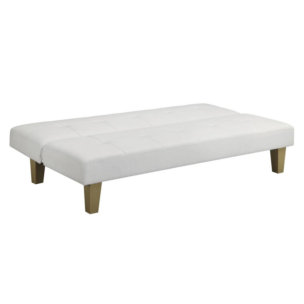 Faux Leather Futons Living Room Furniture The Home Depot