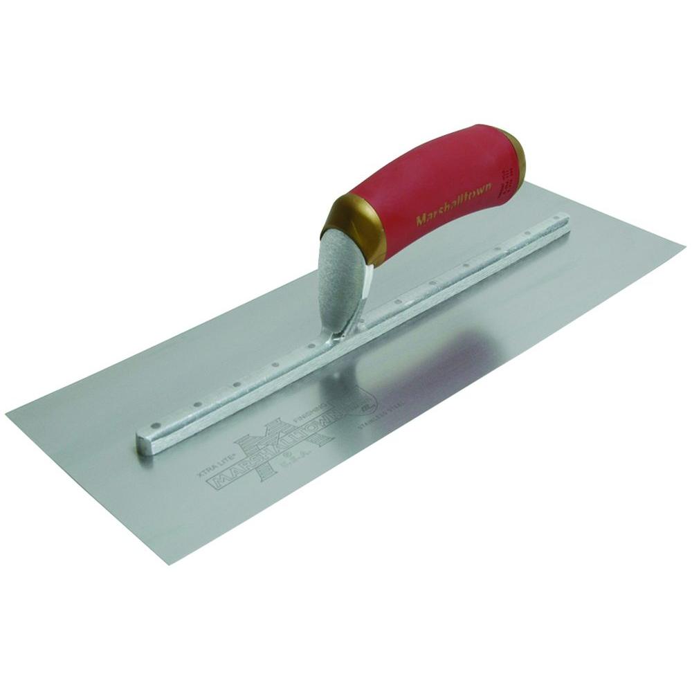 Marshalltown 14 in. x 4 in. Finishing Trowel Curved Durasoft Handle