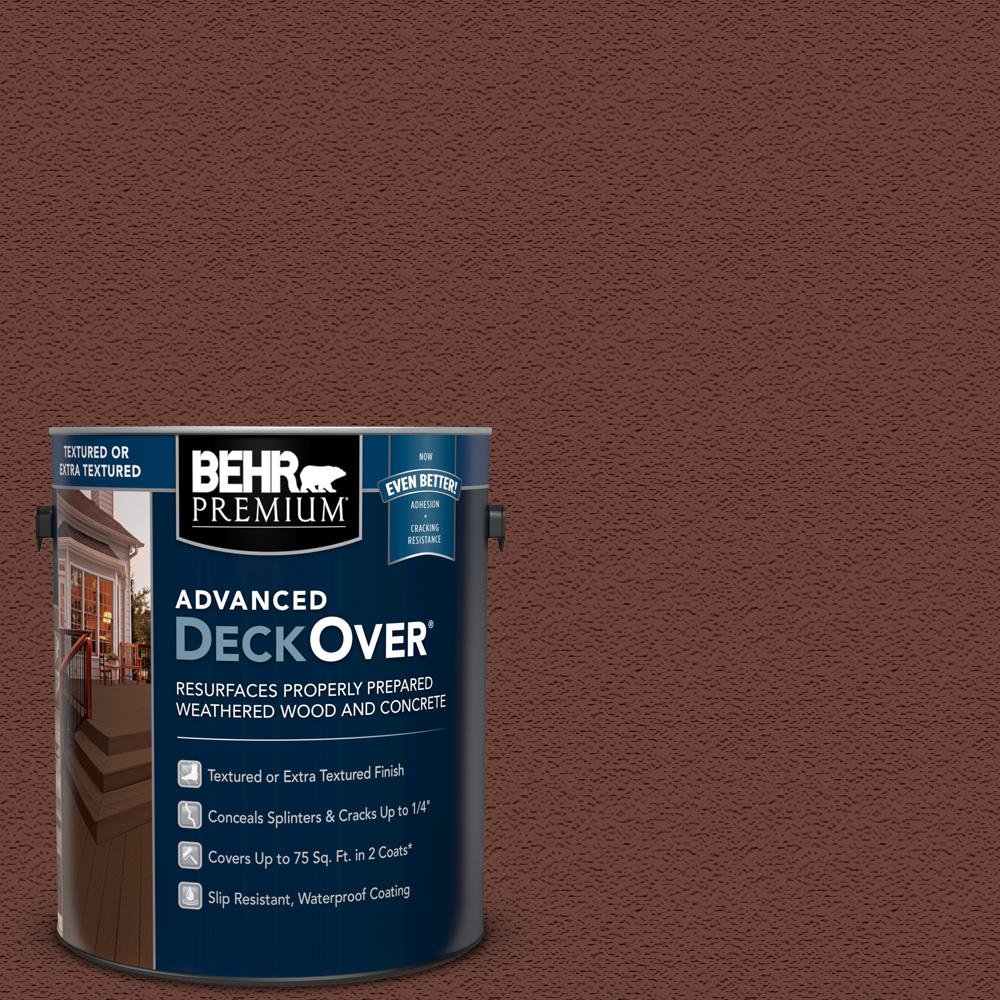 BEHR Premium Advanced DeckOver 1 Gal SC 118 Terra Cotta Textured   Terra Cotta Behr Premium Advanced Deckover Deck Paint Restoration 500501 64 1000 