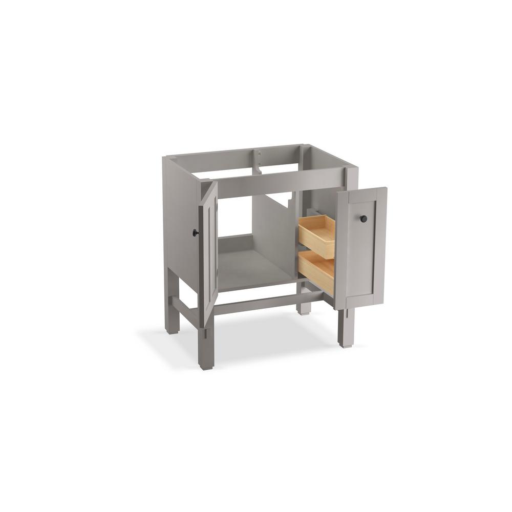 Kohler Tresham 30 In W X 21 7 8 D 34 1 2 H Vanity Cabinet Mohair Grey