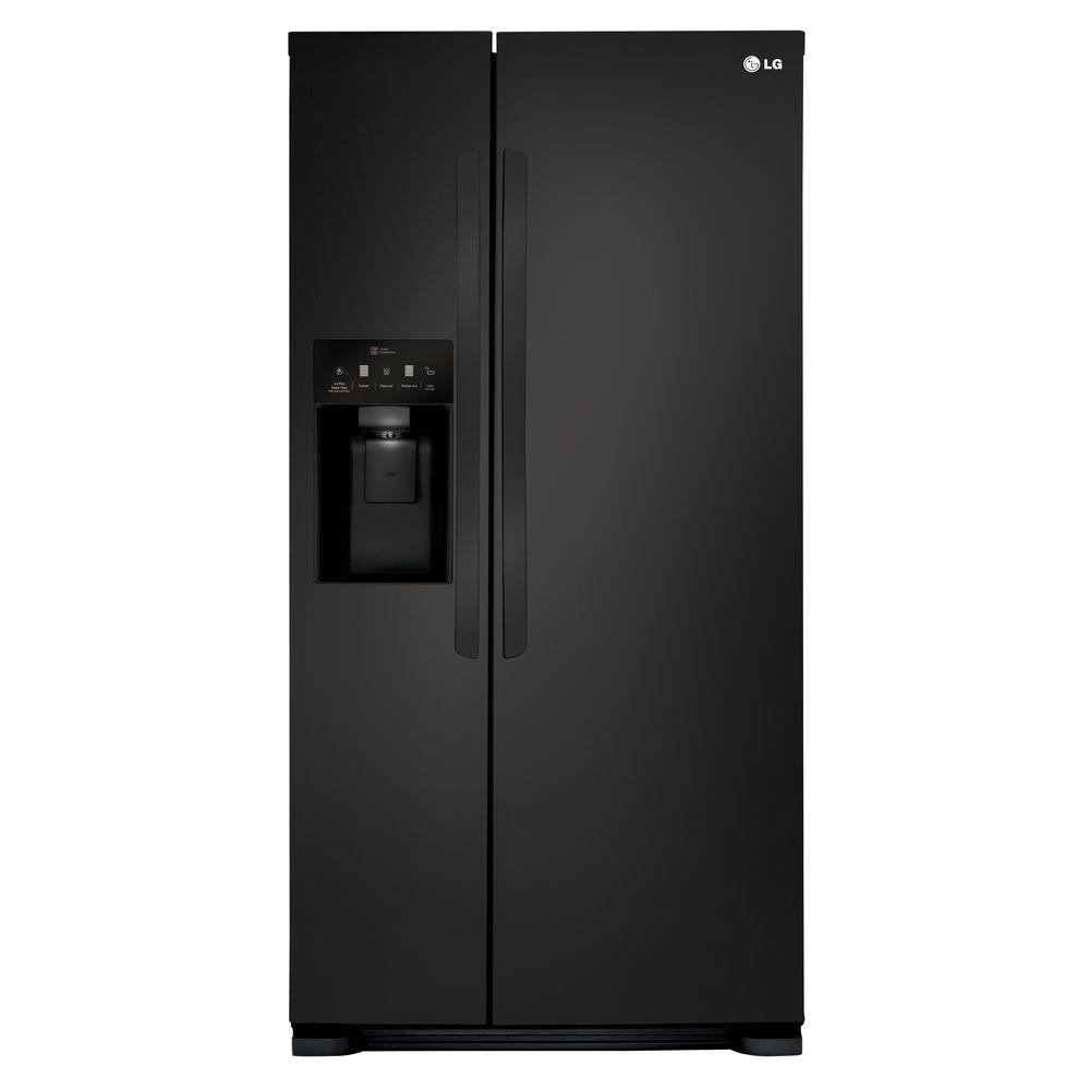 LG Electronics 33 in. W 22 cu. ft. Side by Side Refrigerator in Smooth ...