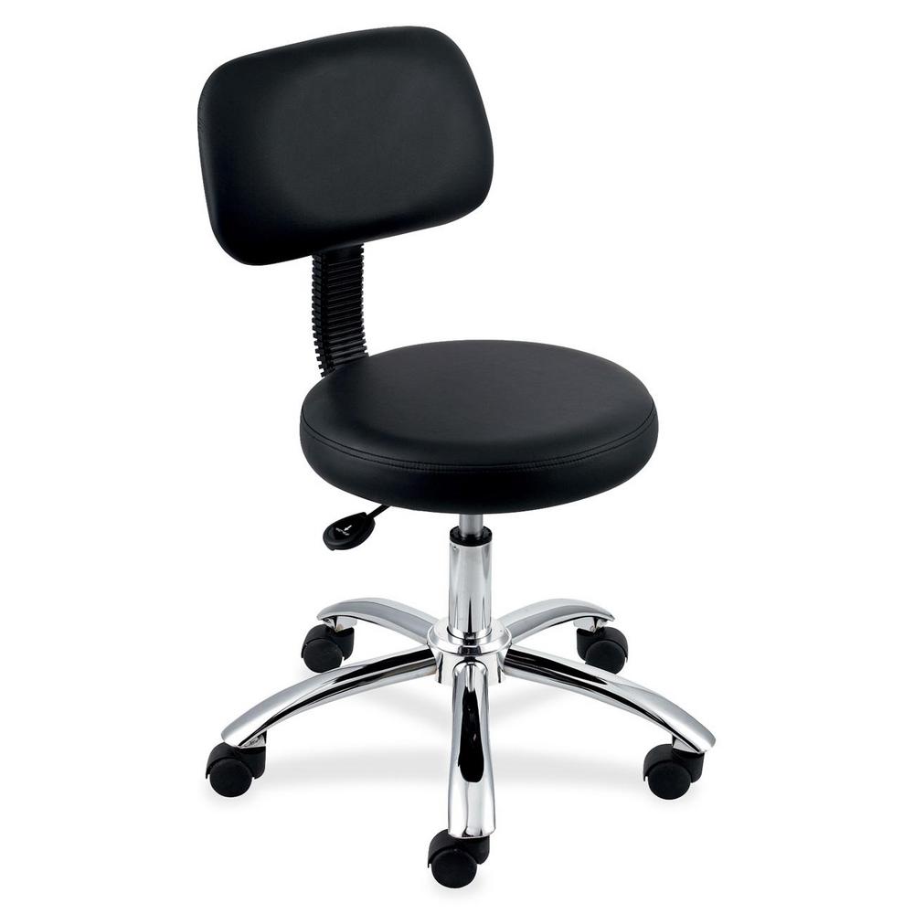 Black Lorell Office Chairs Home Furniture The Depot Black Vinyl Office Stool