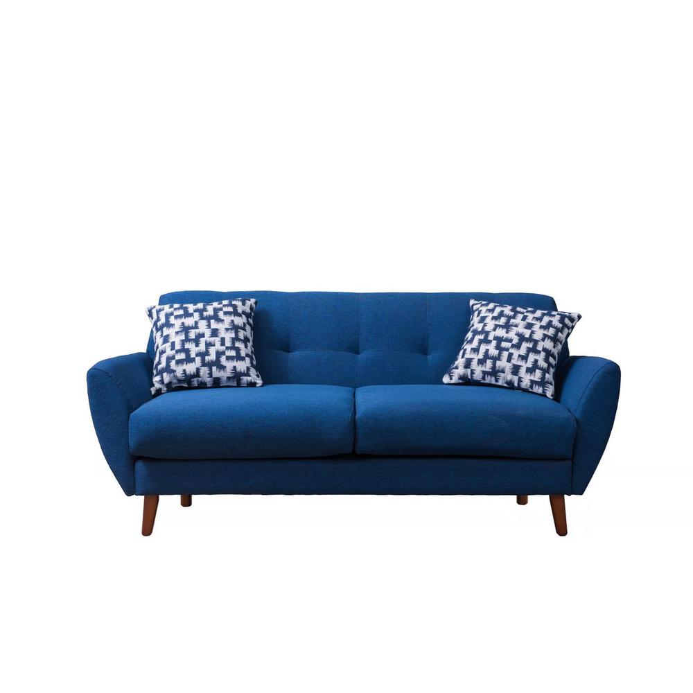 Crawford Burke Toronto 71 In Blue Linen Sofa Hcb168003s