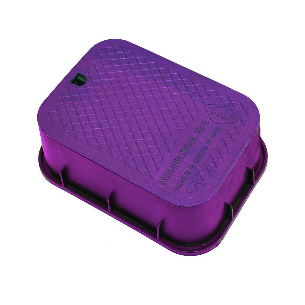 DURA 12 in. x 17 in. x 6 in. Deep Rectangular Valve Box in Purple Body Purple Lid1236 The