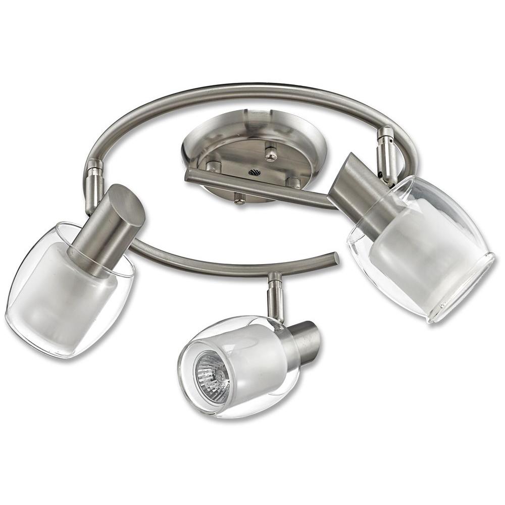 BELDI Salem Collection 3-Light Nickel Track Lighting Fixture