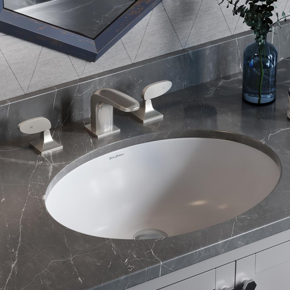 Glossy White Swiss Madison Undermount Bathroom Sinks Sm Um622 64 1000 