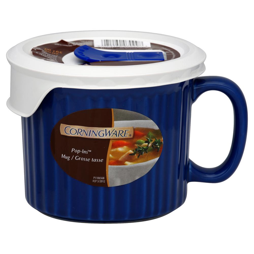 2 CorningWare French White 20oz  Ceramic Mug Soup Bowl Coffee Tea New Microwave
