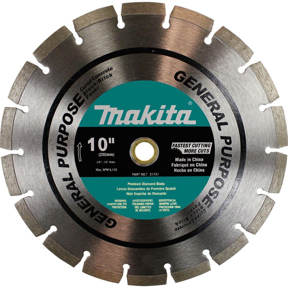 Makita 10 in. General Purpose Diamond Premium Segmented Blade-T-01747 ...