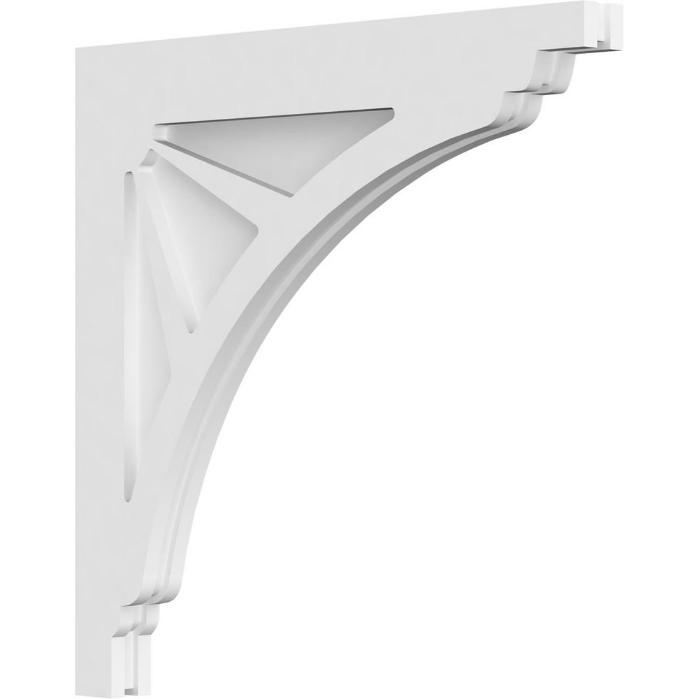 Ekena Millwork 17/8 in. x 22 in. x 22 in. PVC Stanford Corbel