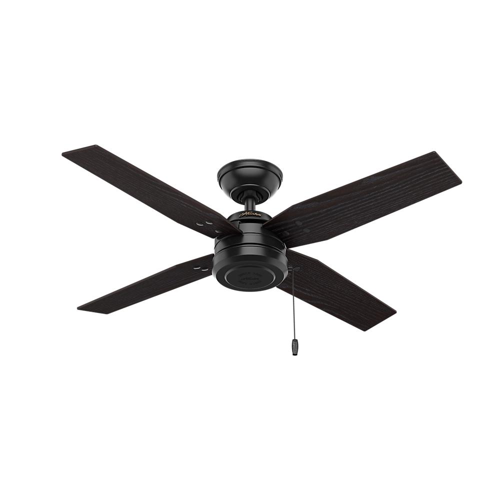 Hunter Commerce 44 In Indoor Outdoor Matte Black Ceiling Fan