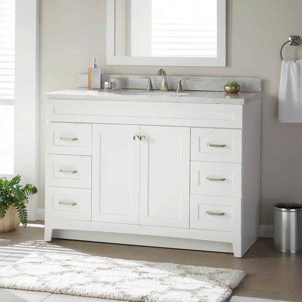 white bathroom cabinet