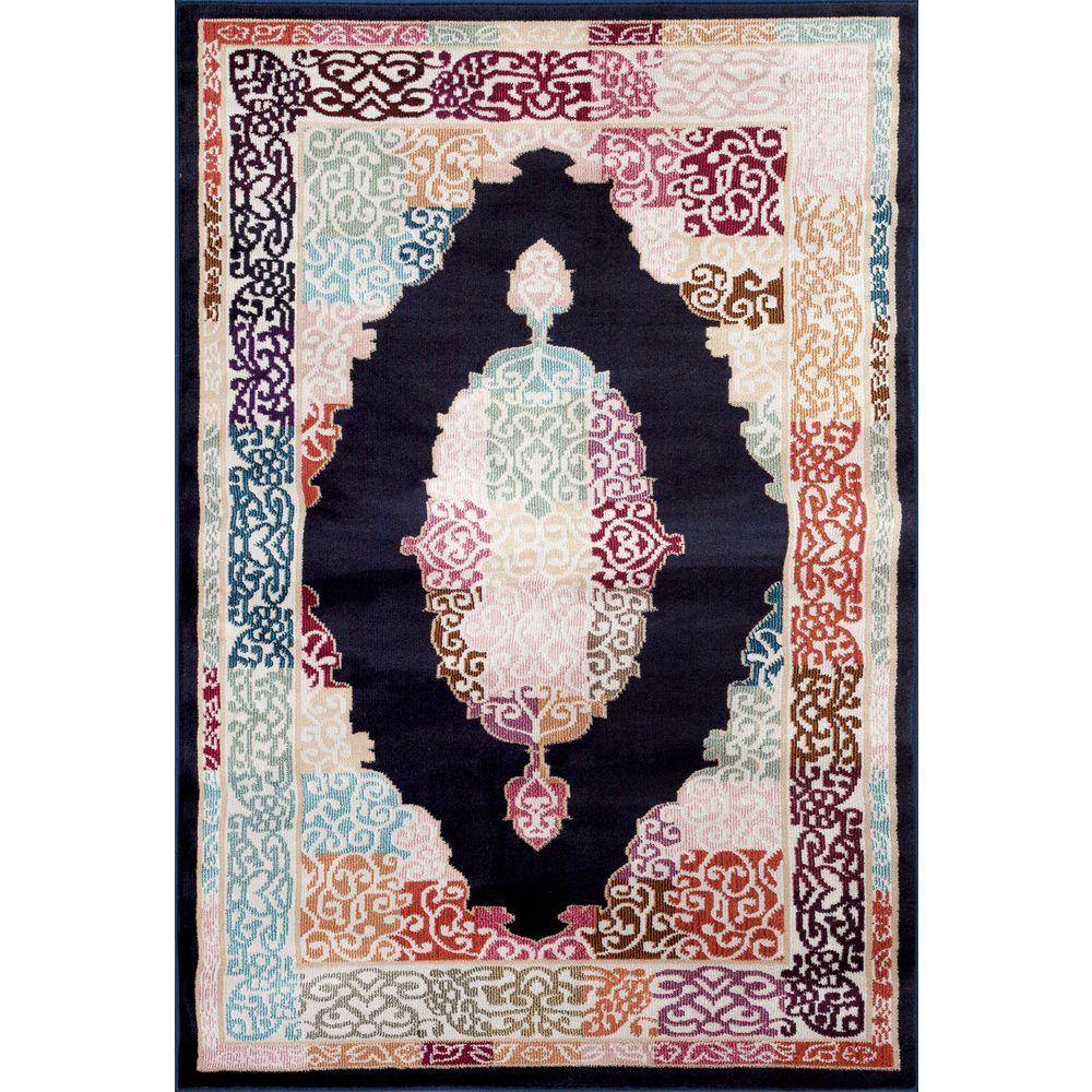 World Rug Gallery Traditional Oriental Medallion Design Navy Multi 8 World Rug Gallery Traditional Oriental Medallion Design Navy Multi 8 Ft X 10