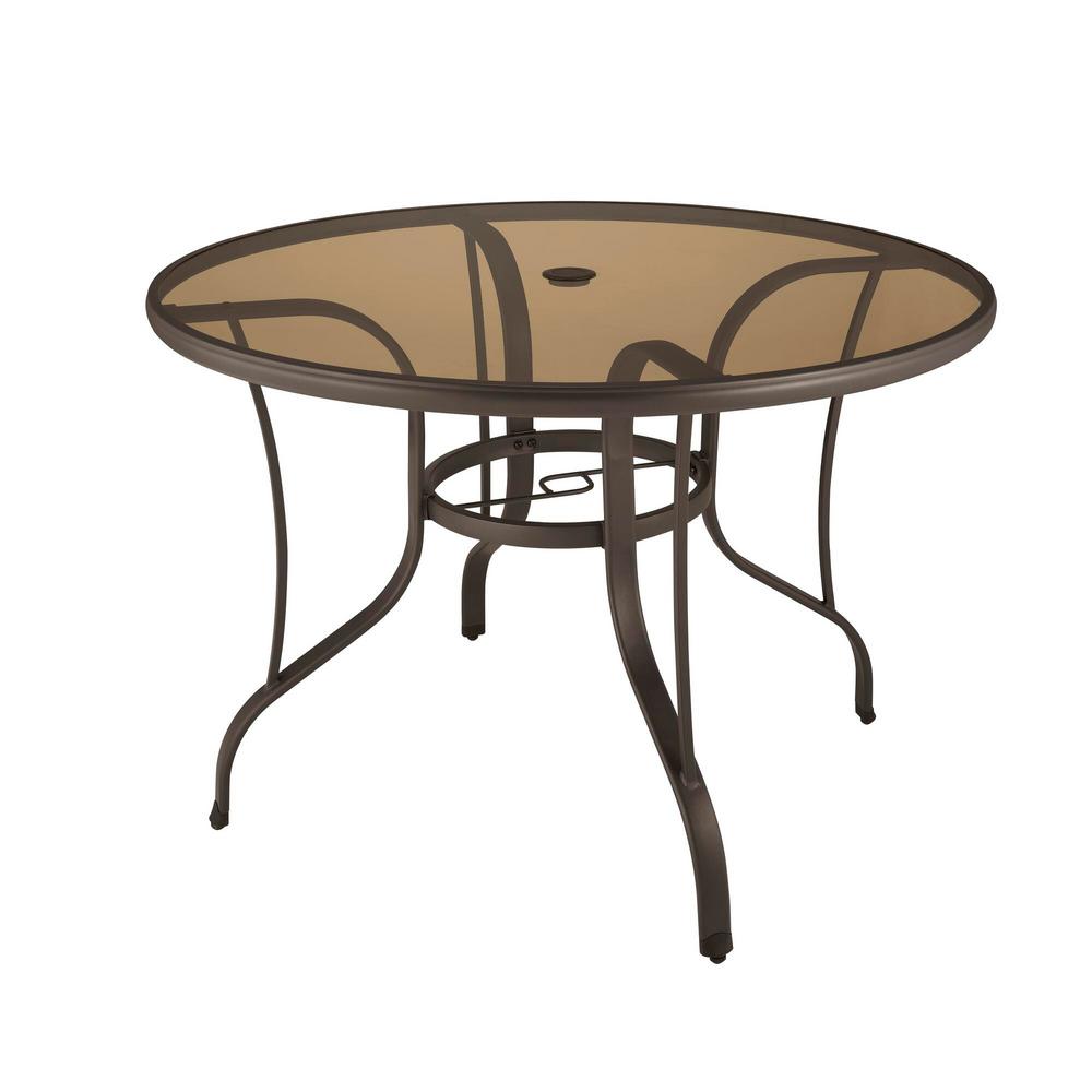 Painted Glass, Round Patio Tables Home Depot