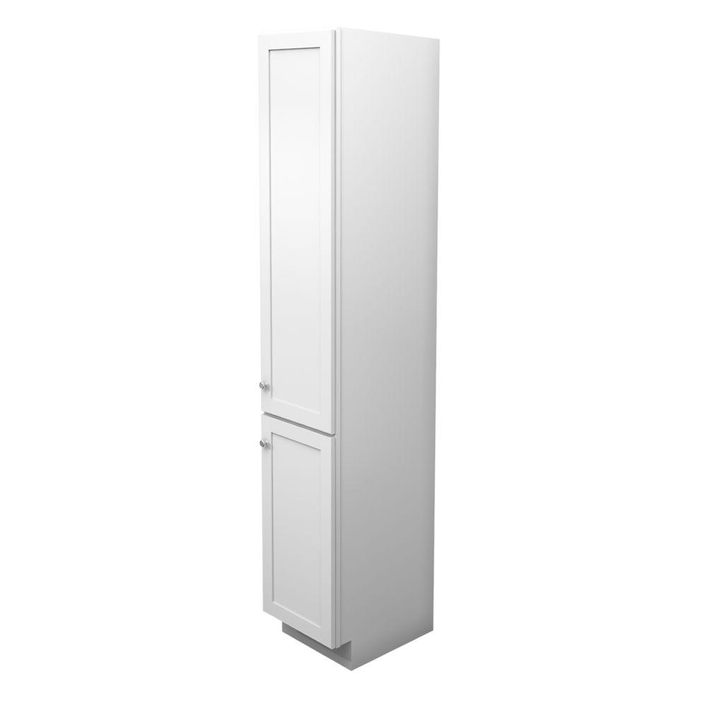 Kraftmaid 18 In W X 88 1 2 In H X 21 In D Vanity Bathroom Linen Storage Tower Cabinet In Dove White Vlc182188l The Home Depot