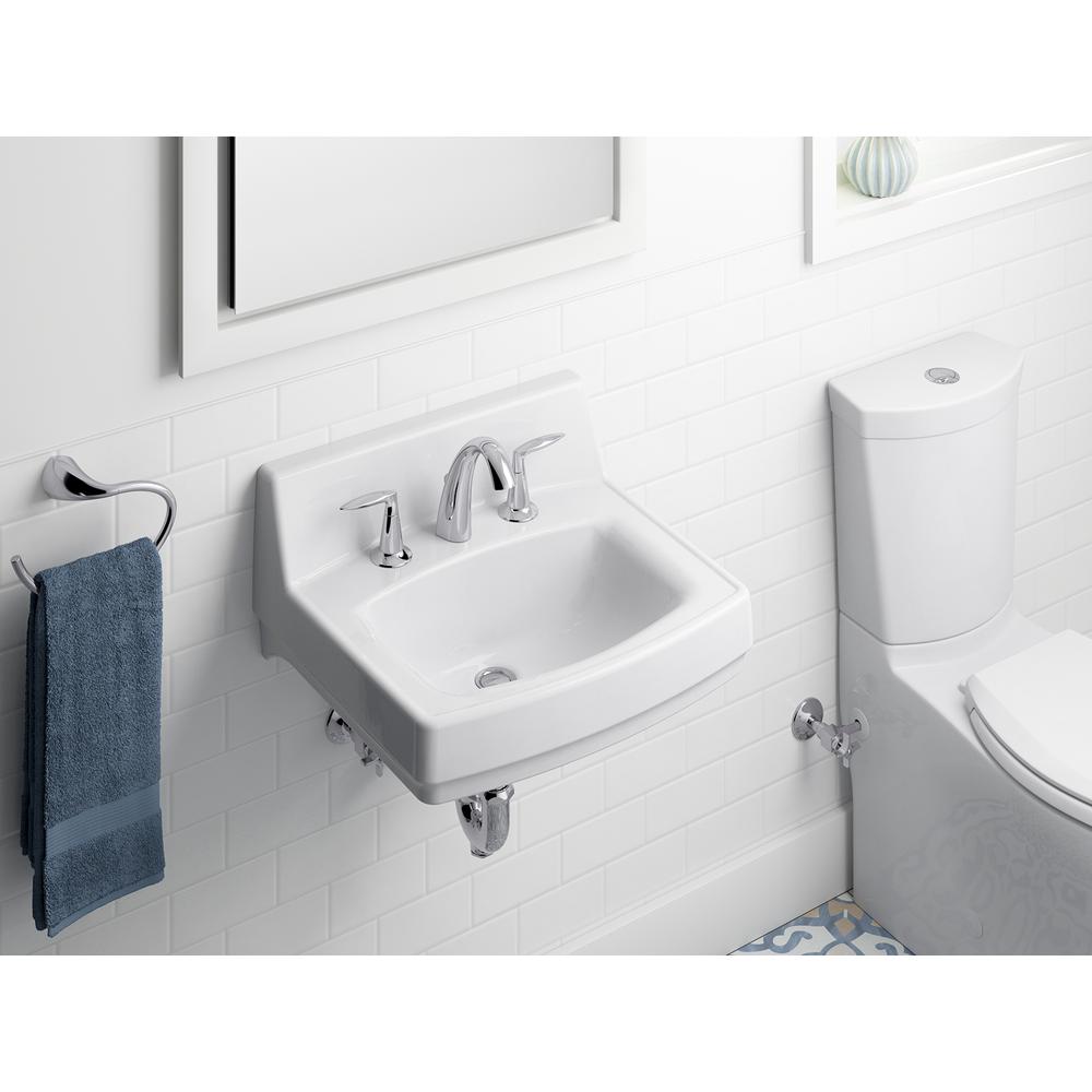 Kohler K 2030 0 Greenwich Wall Mount Bathroom Sink White Tools Home Improvement Mounts Accessories Urbytuscom