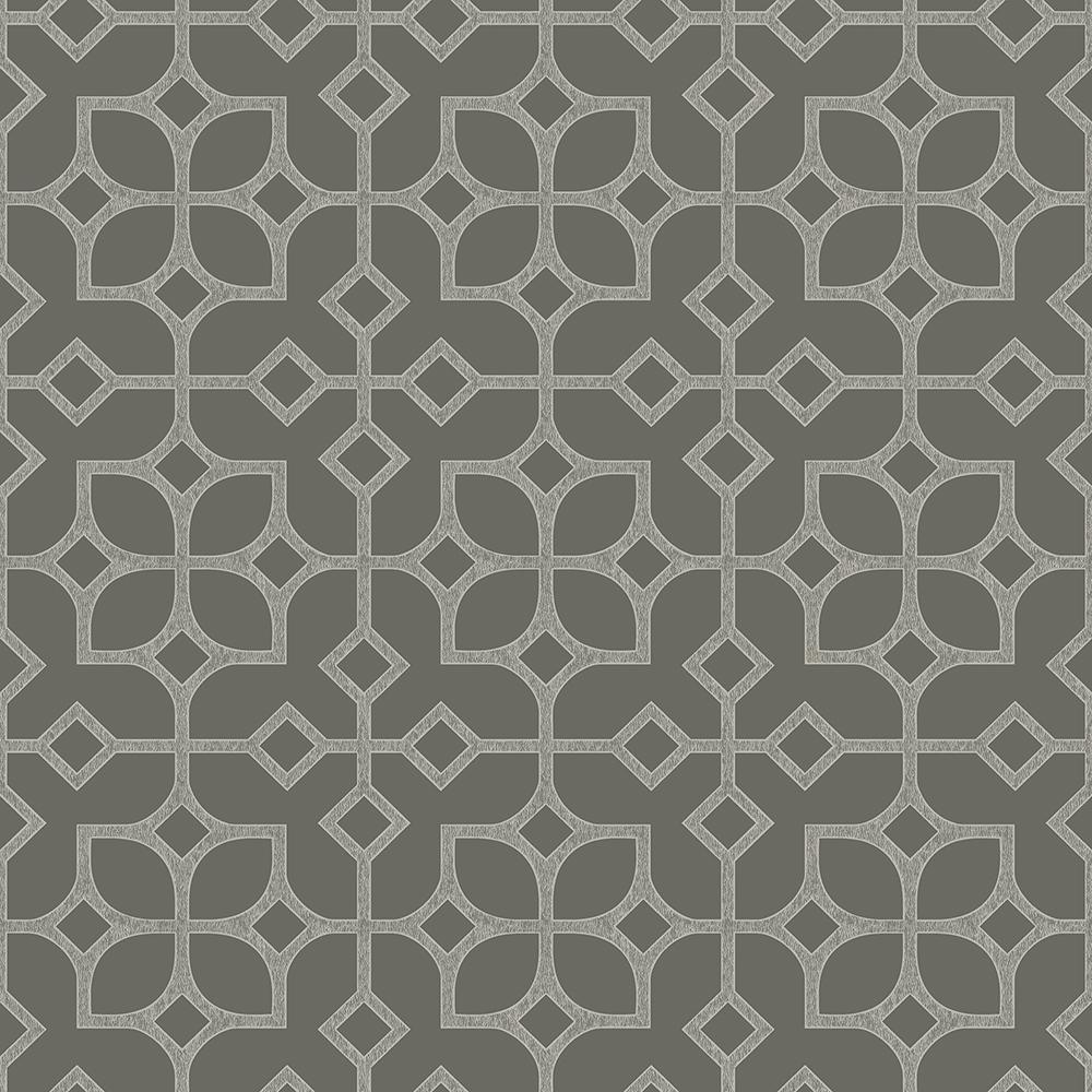A Street Maze Grey Tile Wallpaper 2697 78022 The Home Depot A Street Maze Grey Tile Wallpaper