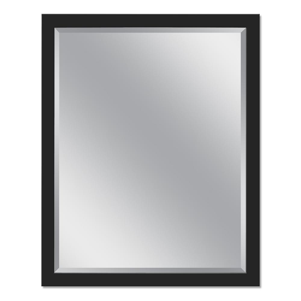 Deco Mirror Stainless Steel 24 In X 30 Single Framed Wall Matte Black