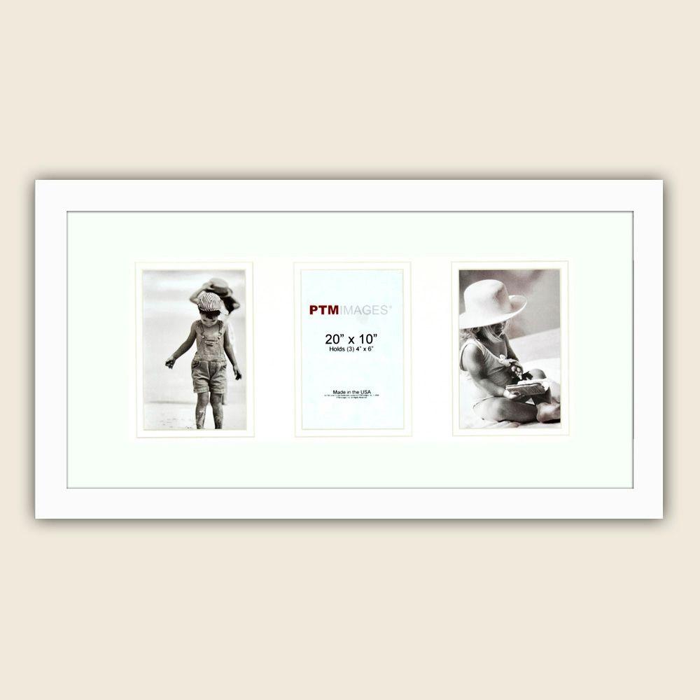 Ptm Images 3 Opening 4 In X 6 In Matted White Photo Collage