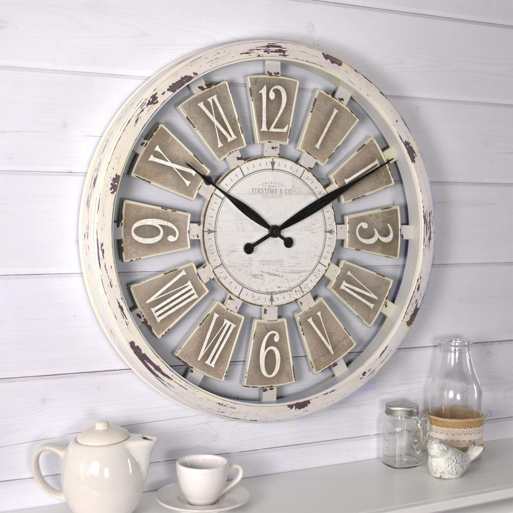 FirsTime 20 in. Antique Plaques Wall Clock99679 The Home Depot