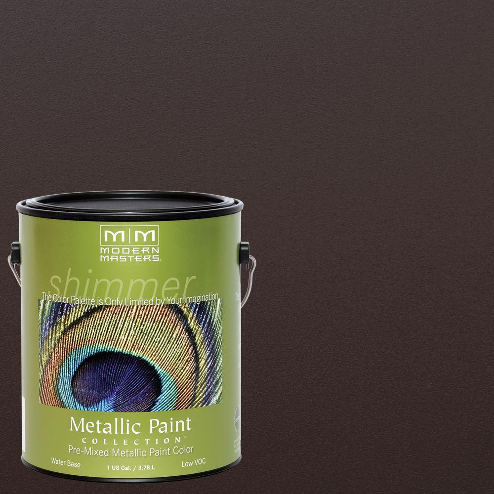 Modern Masters 1 Gal English Brown Water Based Satin Metallic English Brown Water Based Satin Metallic Interior Exterior Paint