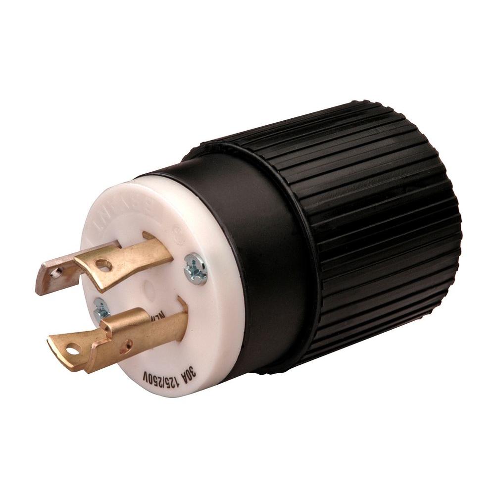 Reliance Controls Twist Lock 30 Amp 125 250 Volt Plug L1430p The Home Depot