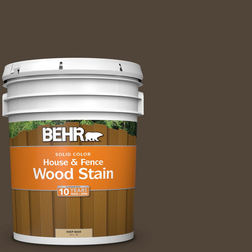 BEHR 5 Gal 790B 7 Bitter Chocolate Solid House And Fence Exterior   Bitter Chocolate Behr Wood Deck Stain 03005 64 1000 