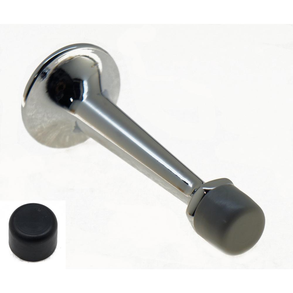 3 in. Solid Brass Arrow Base Door Stop in Polished Chrome13010026 The Home Depot