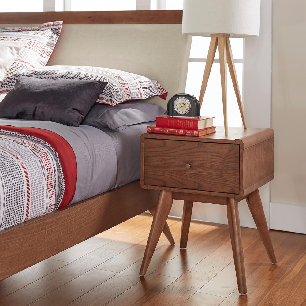 HomeSullivan Holbrook 1Drawer Chestnut Nightstand401915N4 The Home