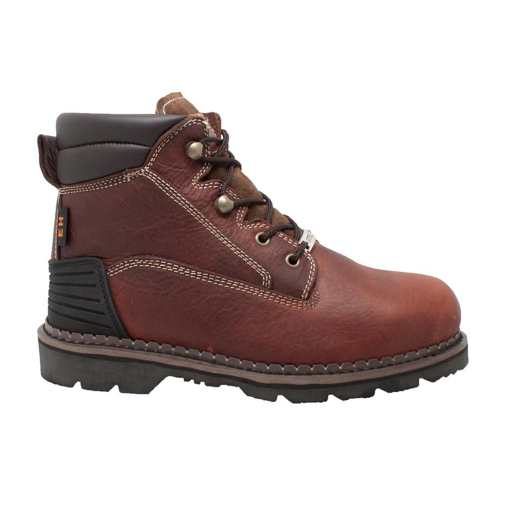 SAFA Men's Size 9 Brown Grain Tumbled Leather 6 in. Work Boots-9400 ...