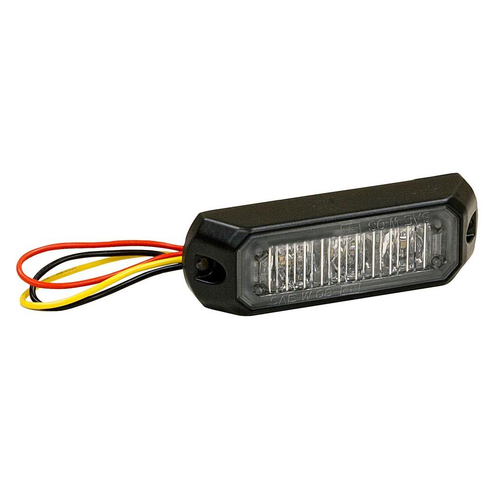 Blazer International 12 Volt 4 In Led Battery Operated Magnetic Amber Led Mini Strobe Light