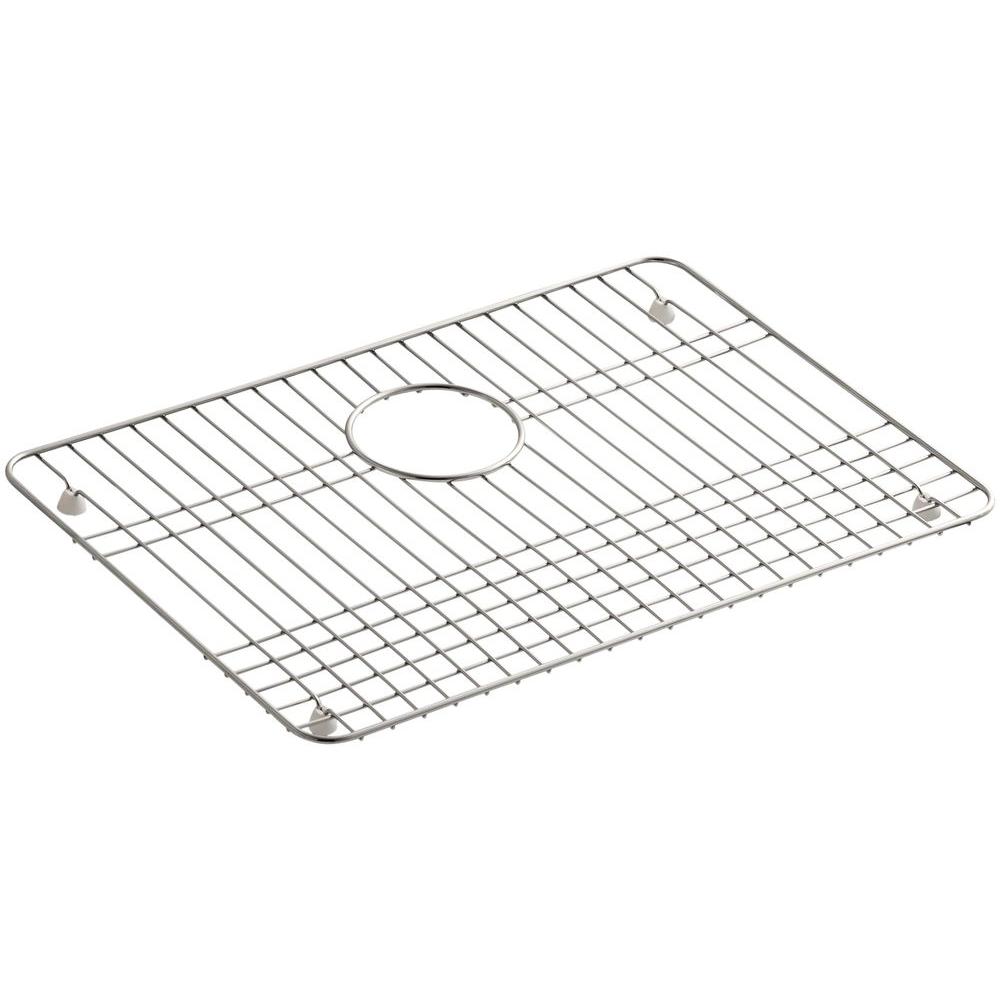 KOHLER Iron/Tones 191/2 in. x 14 in. Bottom Sink Bowl Rack in Stainless SteelK3192ST The