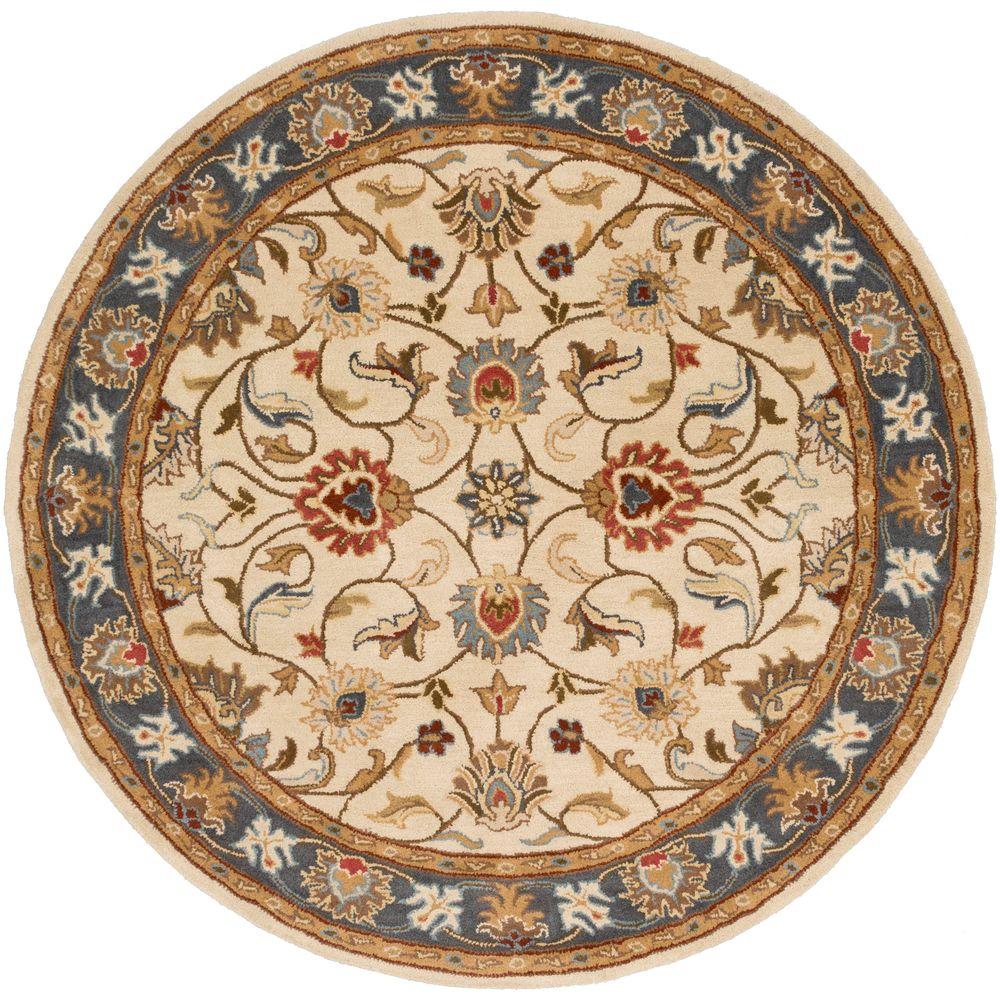 6 Round Area Rugs The Home Depot John Gold 6 Ft X Round Area Rug
