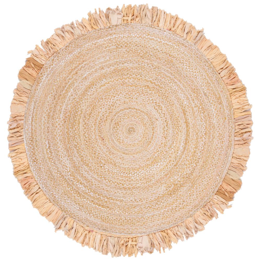 Safavieh Braided Beige 6 ft. x 6 ft. Round Area Rug-BRD451B-6R - The ...