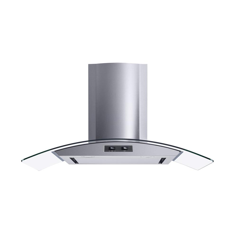 Winflo 36 in. Convertible Wall Mount Range Hood in Stainless Steel and