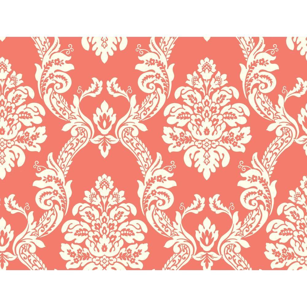 York Wallcoverings Pattern Play Ogee Damask WallpaperHS2130 The Home