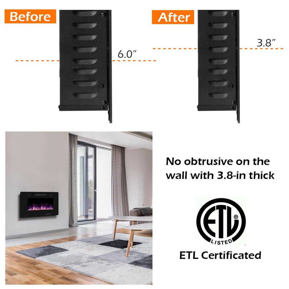 Boyel Living 30 In Recessed Ultra Thin Wall Mounted Or Insert Electric Fireplace Heater Black Wf Ep24702 The Home Depot - Electric Ultra Thin Wall Mounted Recessed Fireplace Boyel Living 30 In Recessed Ultra Thin Wall Mounted Or Insert Electric Fireplace Heater Black Wf Ep24702 The Home Depot - Electric Ultra Thin Wall Mounted Recessed Fireplace
