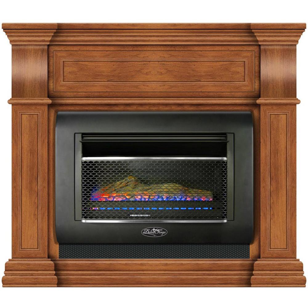 Wall Fireplaces Gas
 - Duluth Forge 44 In Ventless Dual Fuel Gas Wall Fireplace In Toasted Almond With Thermostat Model Df300l M Ta 170175 The Home Depot