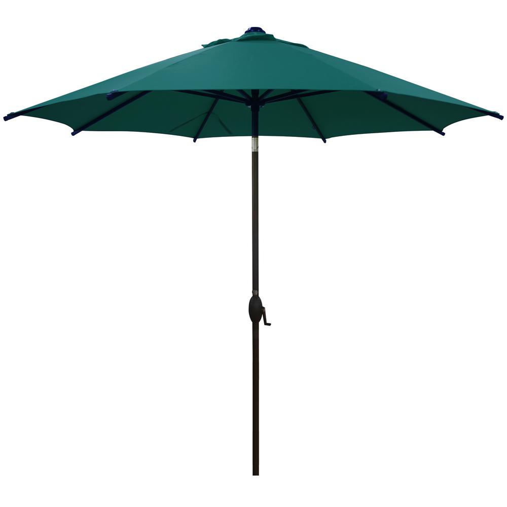 Trademark Innovations 10 Ft Market Tilt Crank Patio Umbrella In Light Green Umbtilt Ltgr The Home Depot